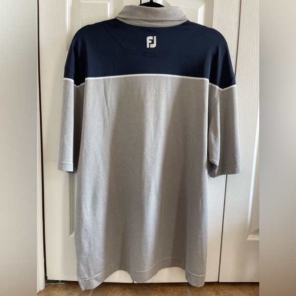 FootJoy FJ XL Grey and Navy shirt sleeve Premium Golf Polo - Picture 5 of 6
